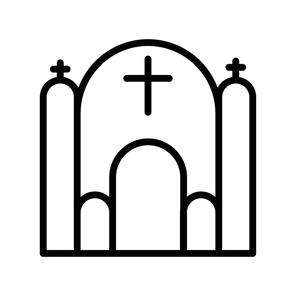 iglesia línea estilo icono vector ilustración, edificio. diseños vectoriales que son adecuados para sitios web, aplicaciones, aplicaciones.