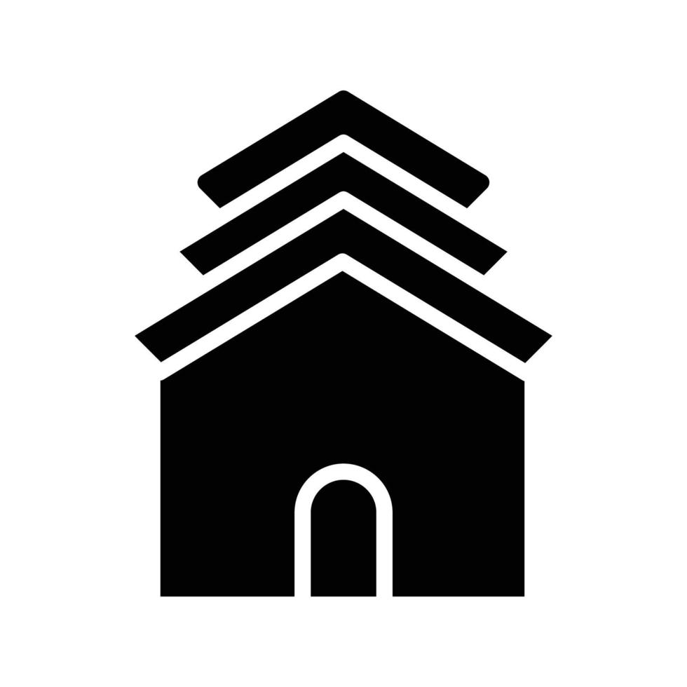edificio de la iglesia icono de estilo sólido, religión cristiana. diseños vectoriales que son adecuados para sitios web, aplicaciones, aplicaciones. vector