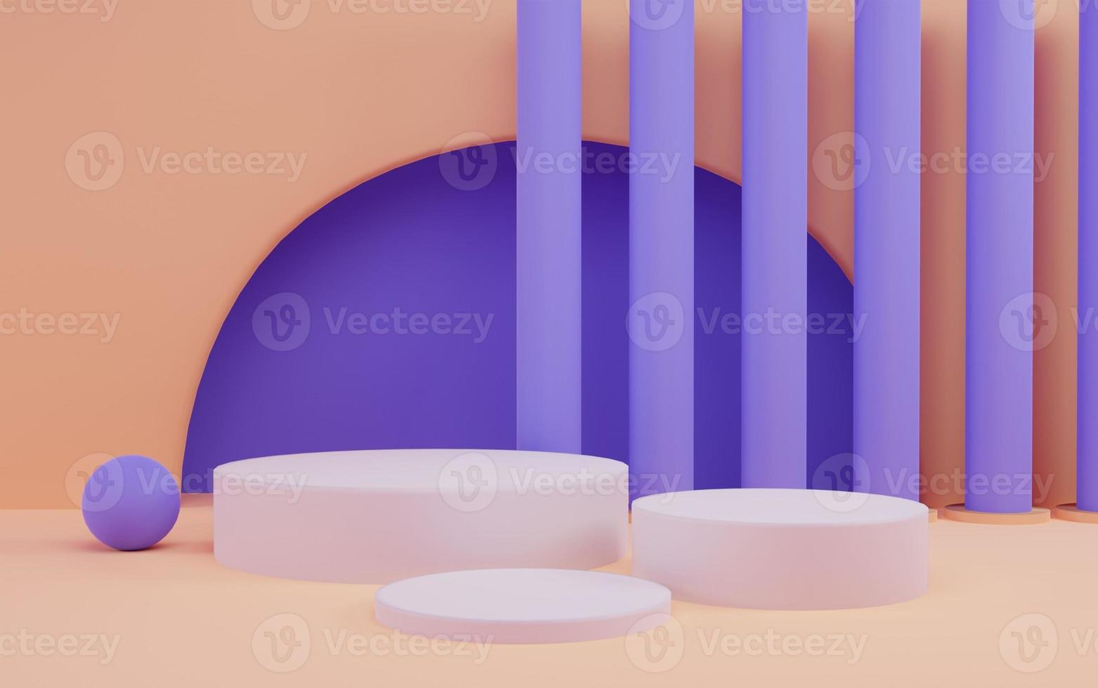 3d background products minimal podium, display background vector 3d rendering with podium. stand to show cosmetic products 3d. Stage showcase on pedestal studio beige podium. photo