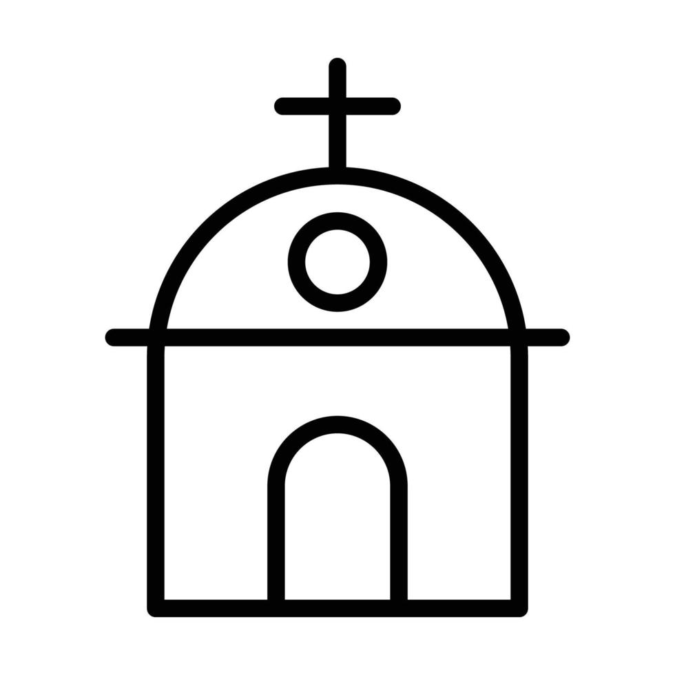 iglesia línea estilo icono vector ilustración, edificio. diseños vectoriales que son adecuados para sitios web, aplicaciones, aplicaciones.