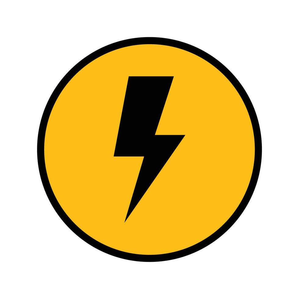 vector symbols and signs of electrical voltage, danger, hazard.