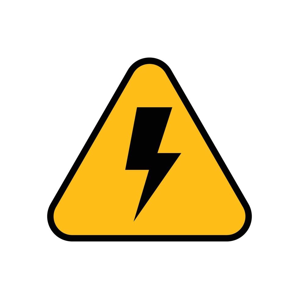 vector symbols and signs of electrical voltage, danger, hazard.