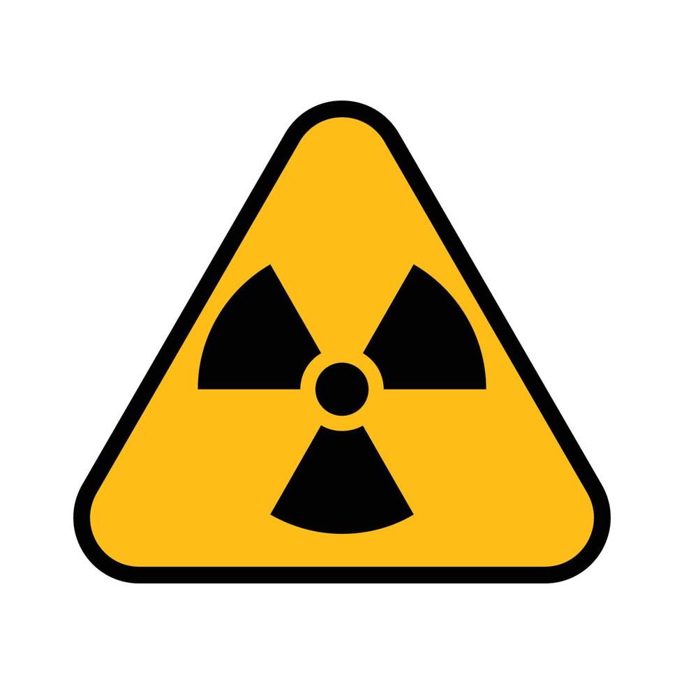 vector symbols and signs of nuclear, danger, hazard.