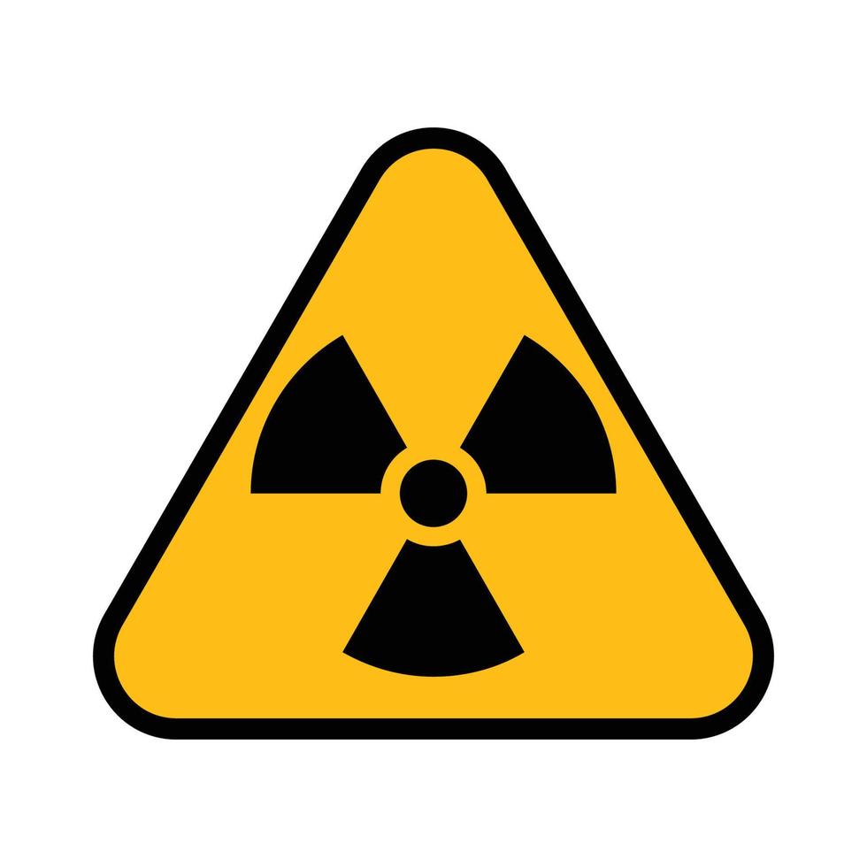 vector symbols and signs of nuclear, danger, hazard.