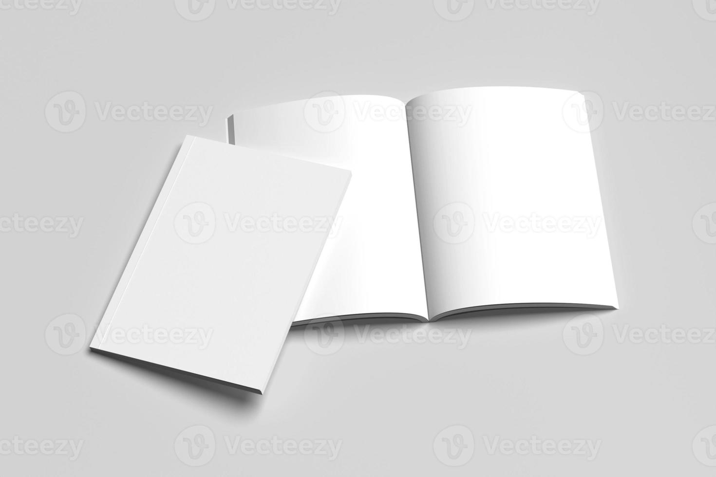 maquetas en blanco de libro a4 foto