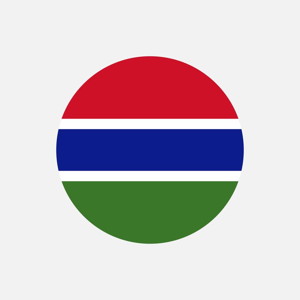 Country Gambia. Gambia flag. Vector illustration.