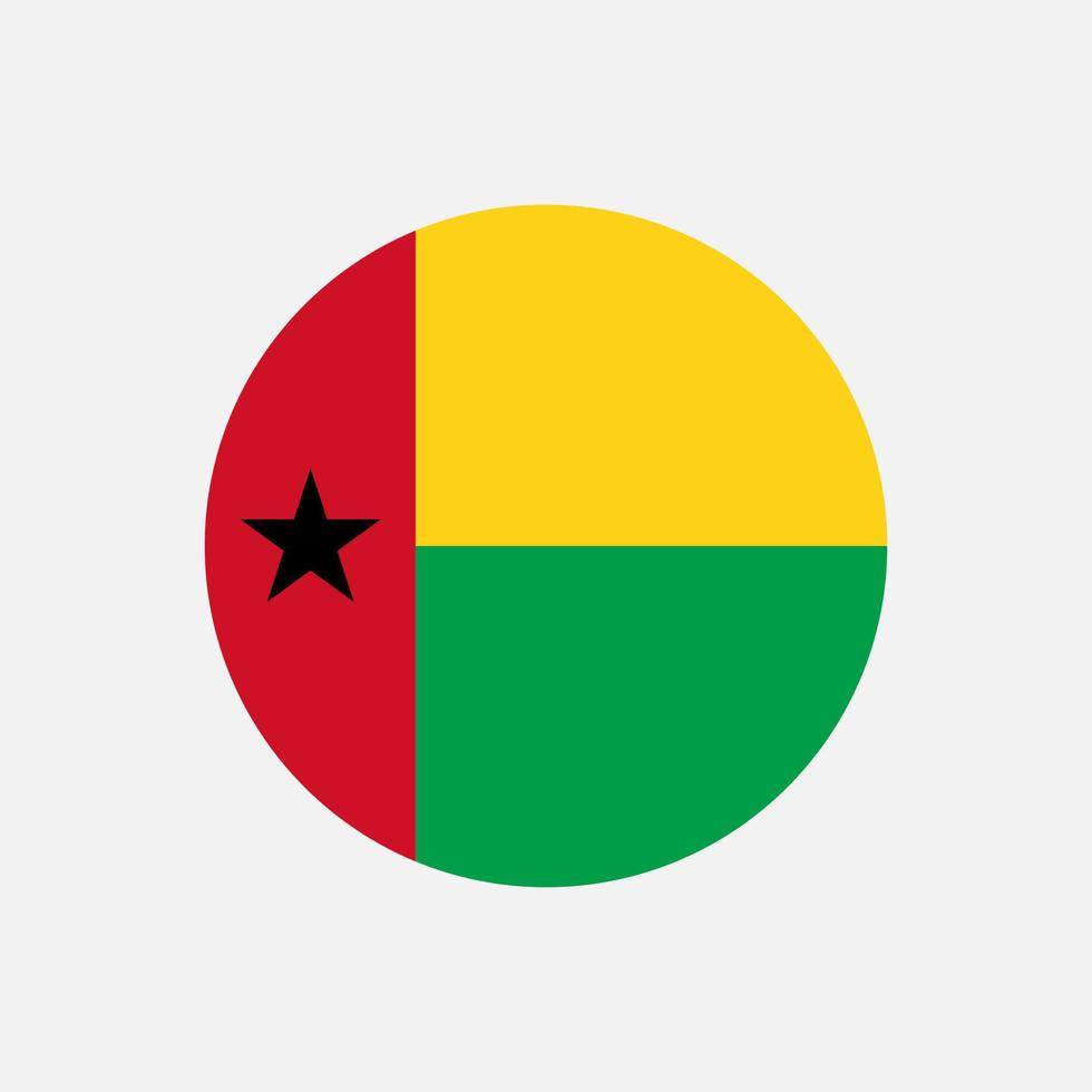 Country Guinea-Bissau. Guinea-Bissau flag. Vector illustration.