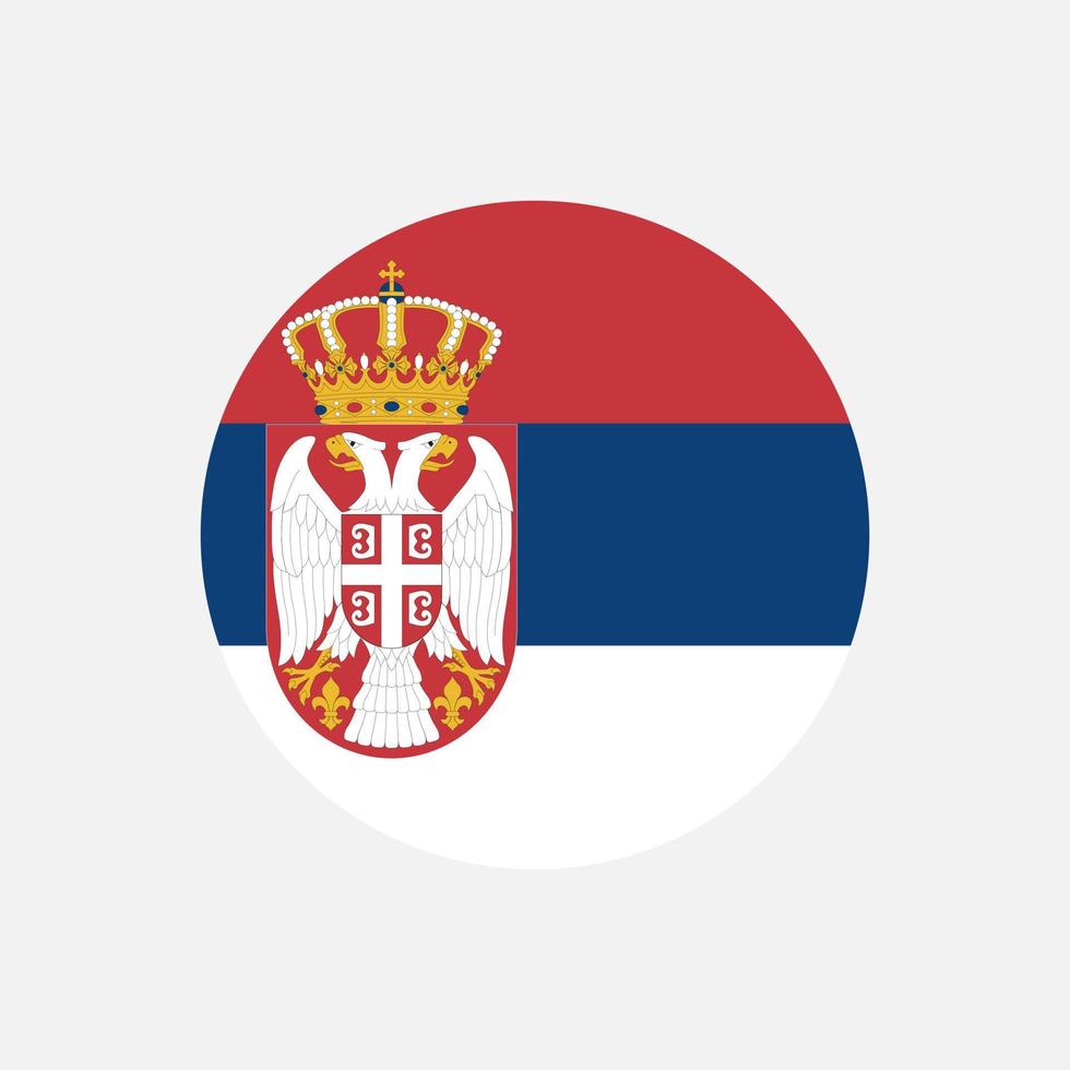 Country Serbia. Serbia flag. Vector illustration.