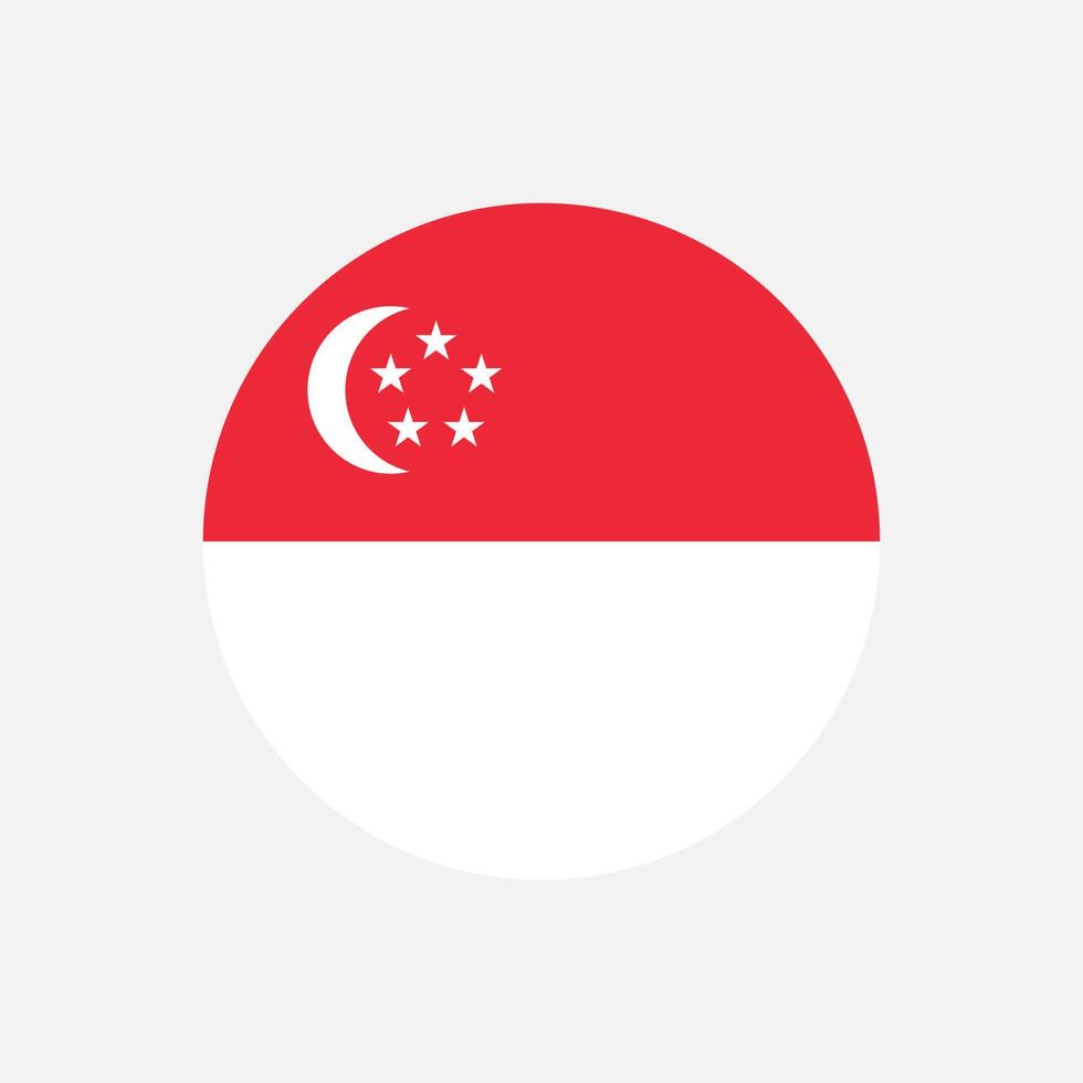 país singapur. bandera de singapur ilustración vectorial vector