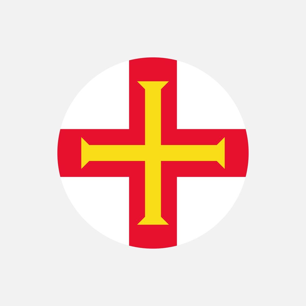 Country Guernsey. Guernsey flag. Vector illustration.