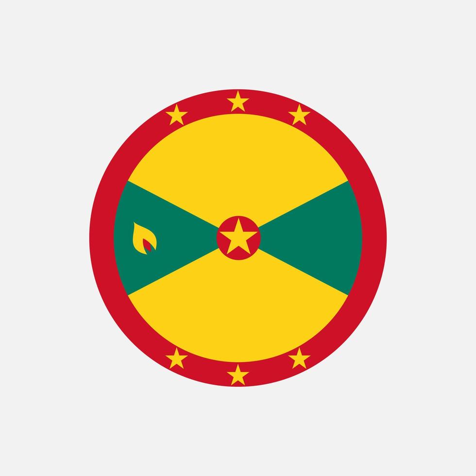 Country Grenada. Grenada flag. Vector illustration.
