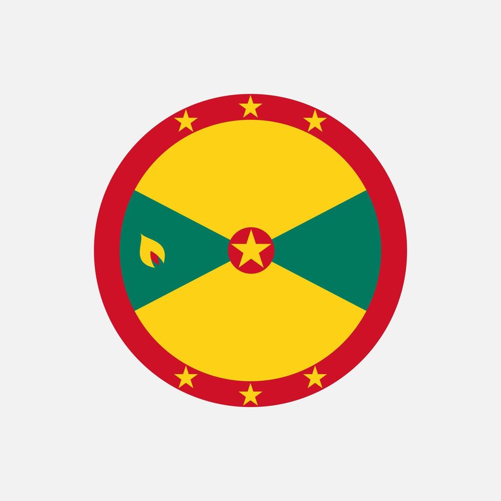 Country Grenada. Grenada flag. Vector illustration.