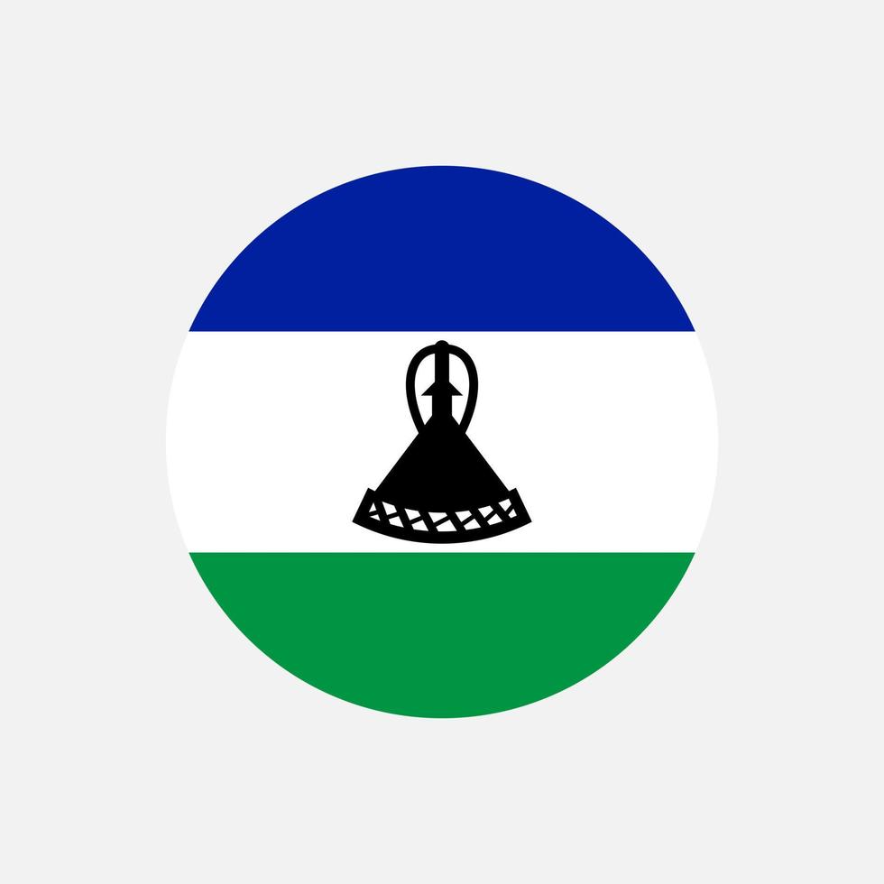 Country Lesotho. Lesotho flag. Vector illustration.