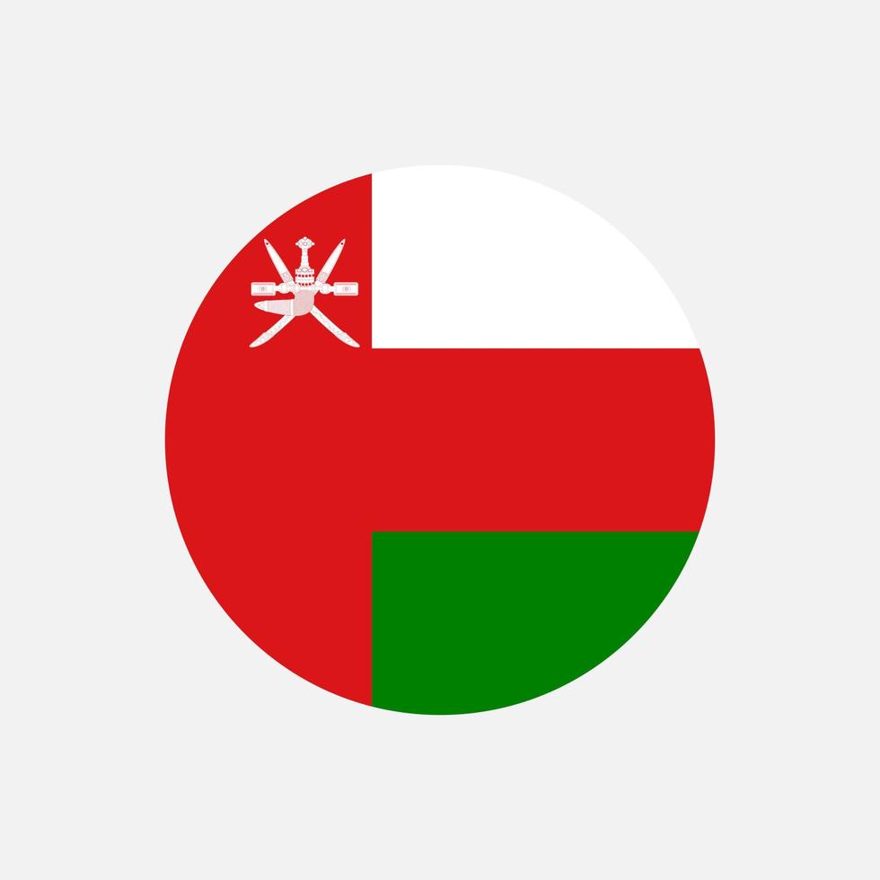 Country Oman. Oman flag. Vector illustration.