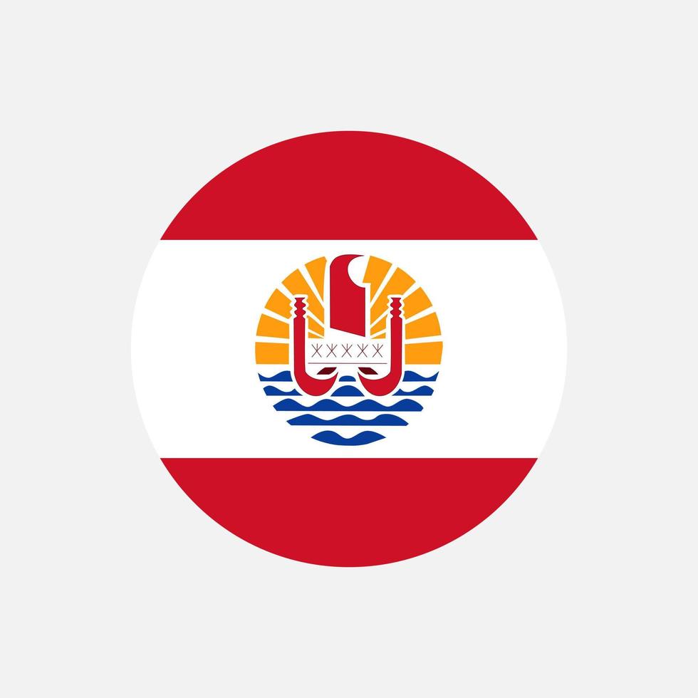 Country French Polynesia. French Polynesia flag. Vector illustration.