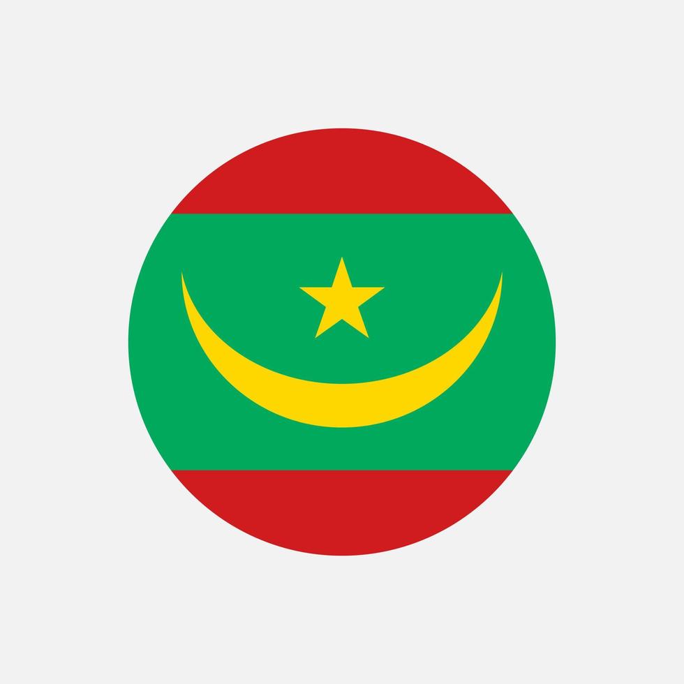 país mauritania. bandera de mauritania ilustración vectorial vector