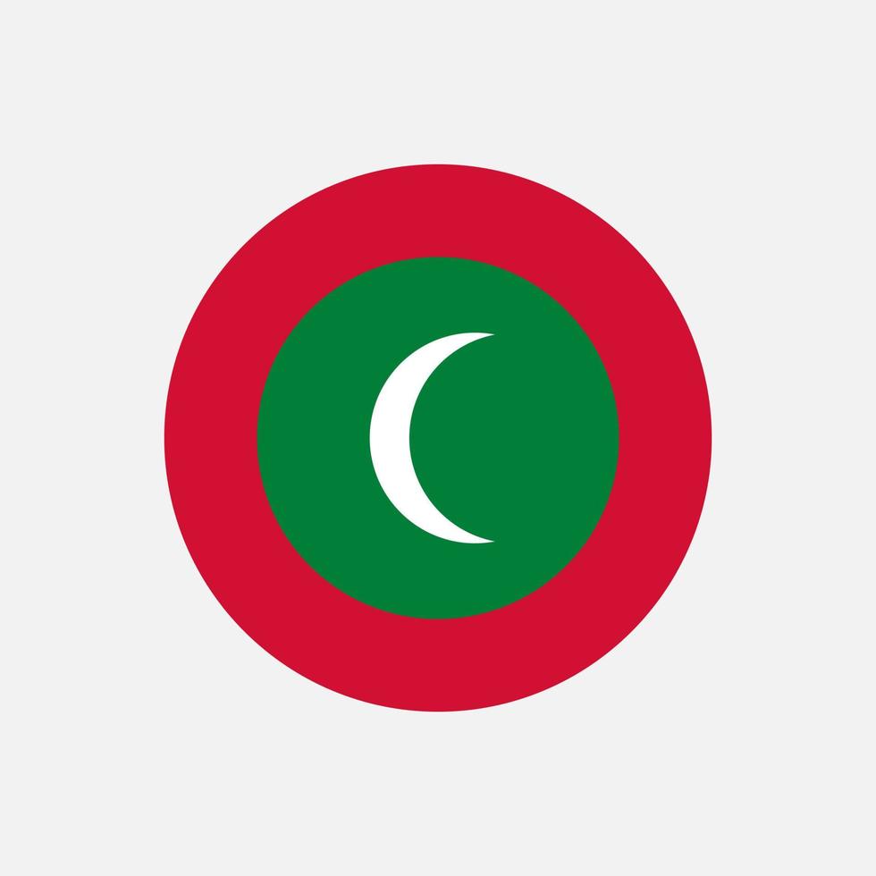 Country Maldives. Maldives flag. Vector illustration.
