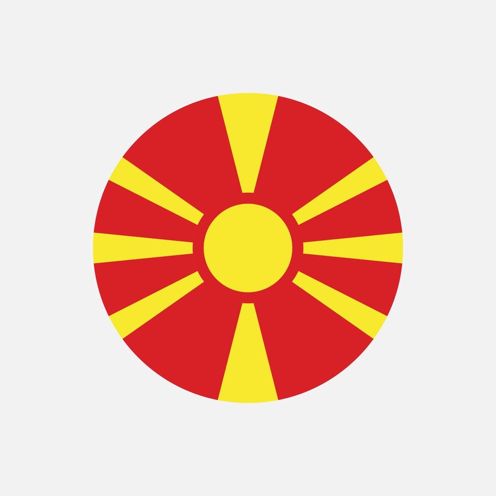 Country North Macedonia. North Macedonia flag. Vector illustration.