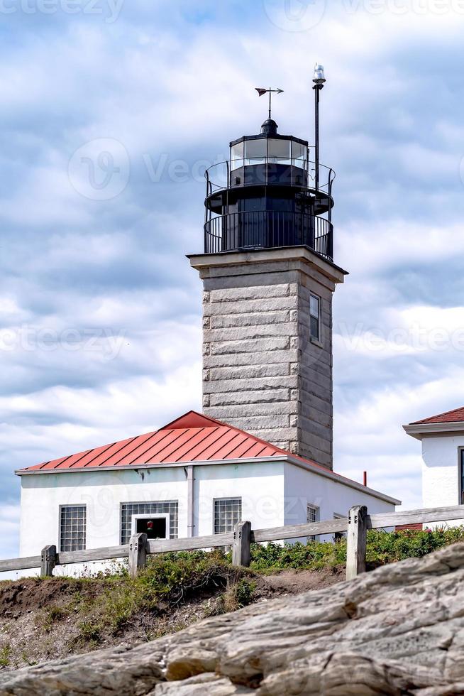 faro de cola de castor isla conacicut jamestown, rhode island foto