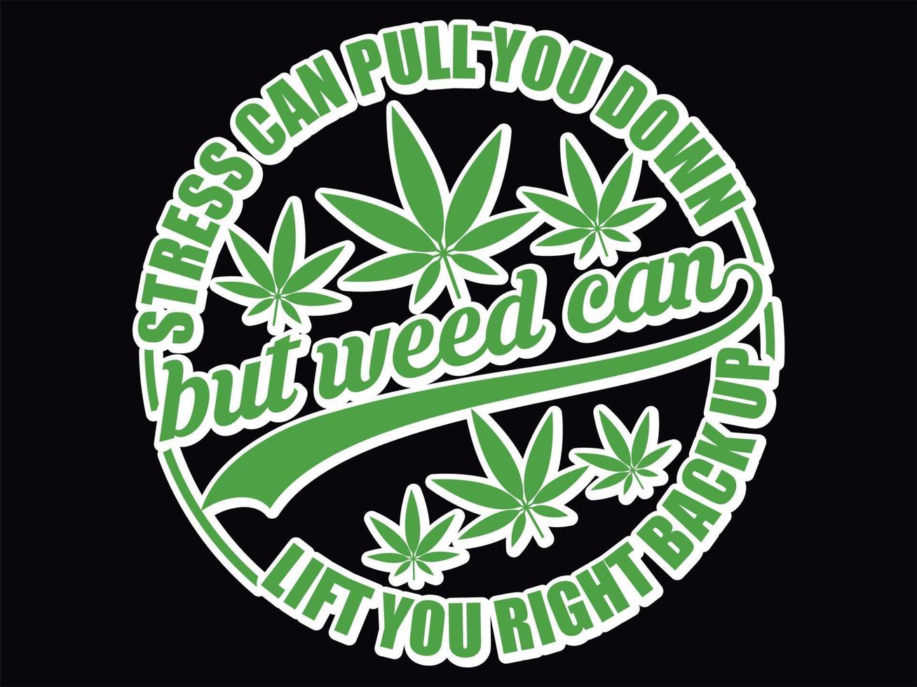 archivo de diseño de camiseta de cannabis vector