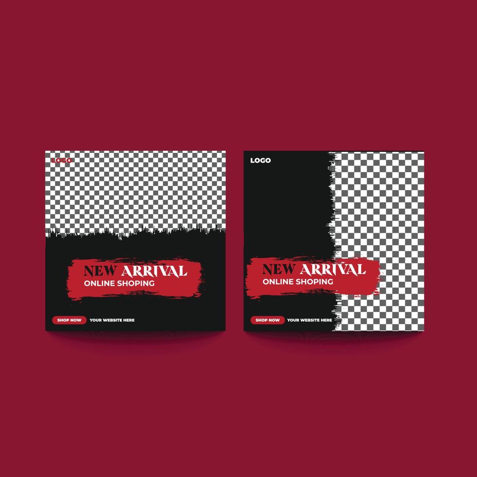 fashion social media post design vector