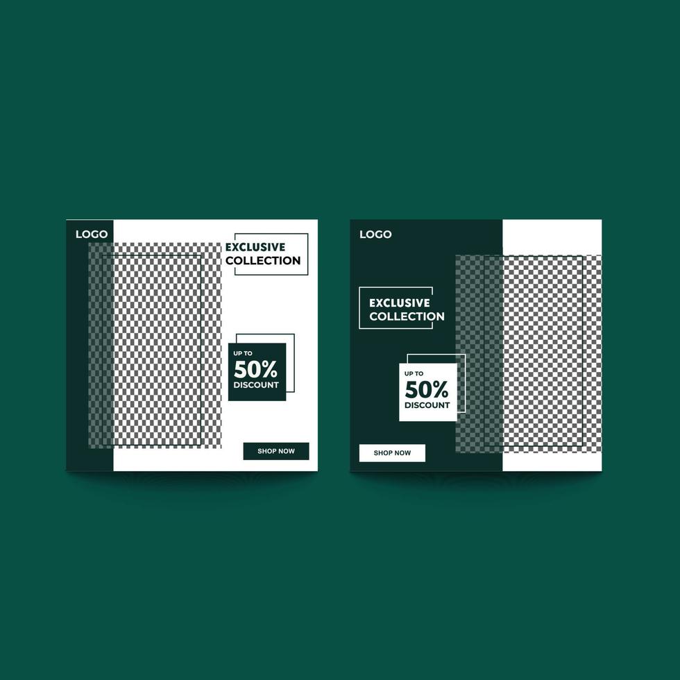fashion social media post design vector
