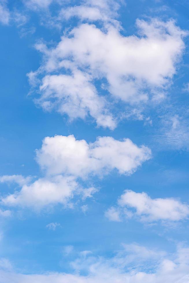 White clouds against blue sky. photo