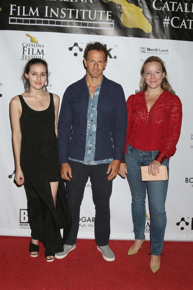 LOS ANGELES  SEP 24 - Sara Barone, Bryon Lamarque, Michelle Sudduth at the 2021 Catalina Film Festival  Friday Red Carpet at the Avalon Casino on September 24, 2021 in Avalon, CA photo