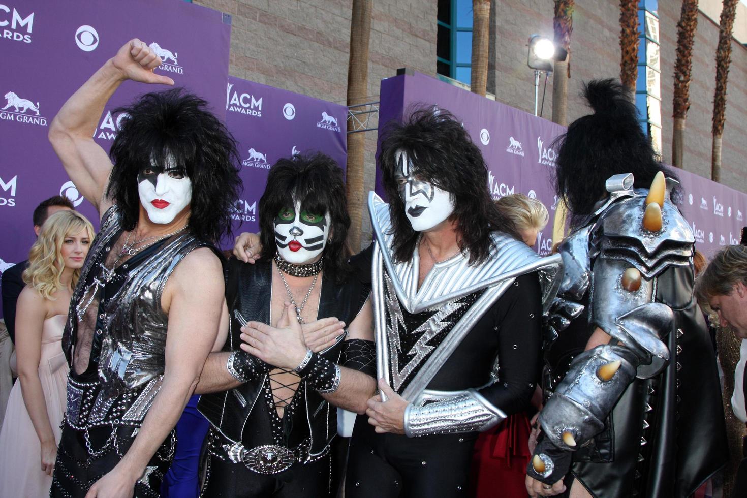 LAS VEGAS  APR 1 - KISS arrives at the 2012 Academy of Country Music Awards at MGM Grand Garden Arena on April 1, 2010 in Las Vegas, NV photo