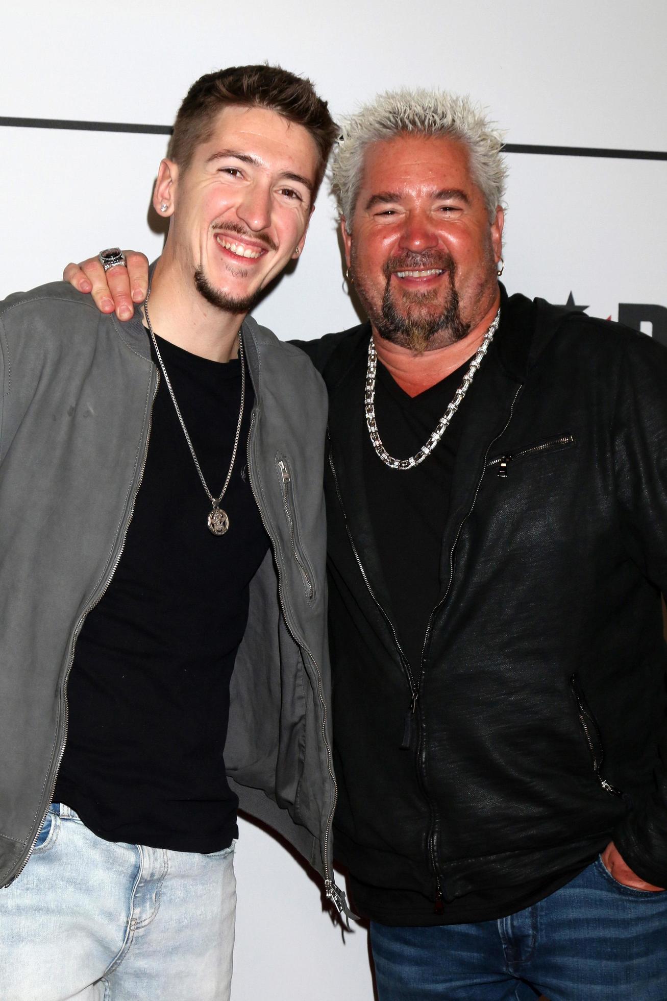 LOS ANGELES - FEB 9 Hunter Fieri, Guy Fieri at the Merging Vets and
