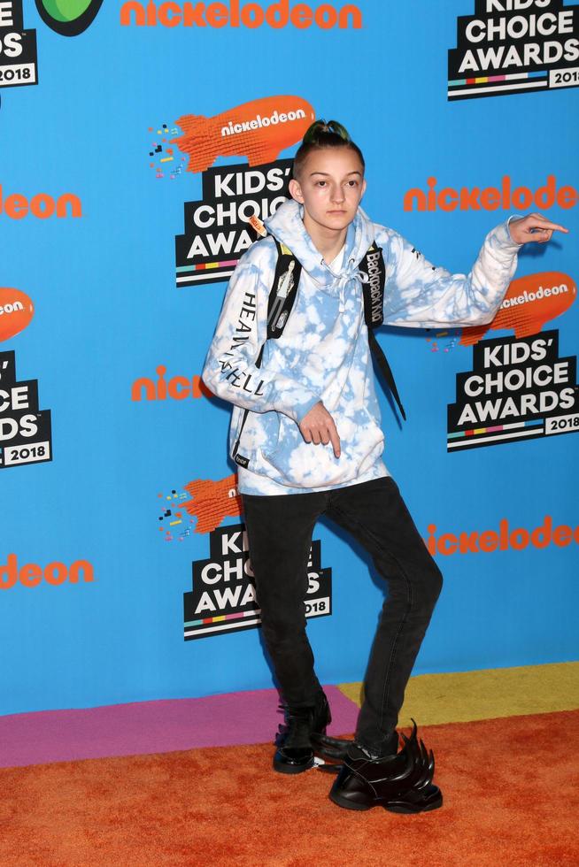 LOS ANGELES   MAR 24 - Russell Horning, The Backpack Kid at the 2018 Kids Choice Awards at Forum on March 24, 2018 in Inglewood, CA photo