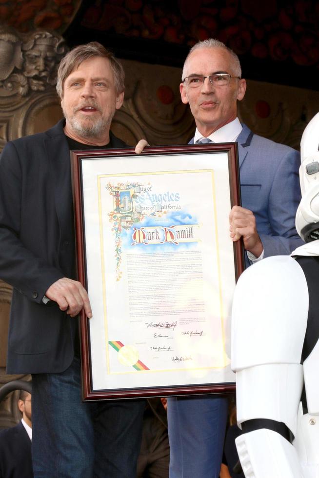 LOS ANGELES   MAR 8 - Mark Hamill, Mitch OFarrell at the Mark Hamill Star Ceremony on the Hollywood Walk of Fame on March 8, 2018 in Los Angeles, CA photo
