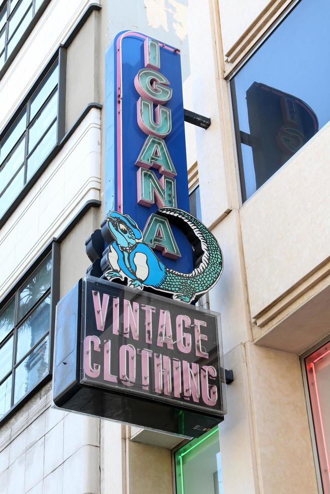 LOS ANGELES - APR 26  Iguana Vintage Clothing Signage at the Steve Irwin Star Ceremony on the Hollywood Walk of Fame on April 26, 2018 in Los Angeles, CA photo