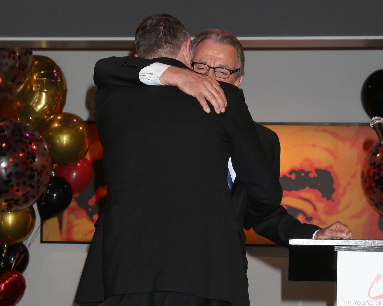 LOS ANGELES  FEB 7 - Christian Gudegast and Eric Braeden at the Eric Braeden 40th Anniversary Celebration on The Young and The Restless at the Television City on February 7, 2020 in Los Angeles, CA photo