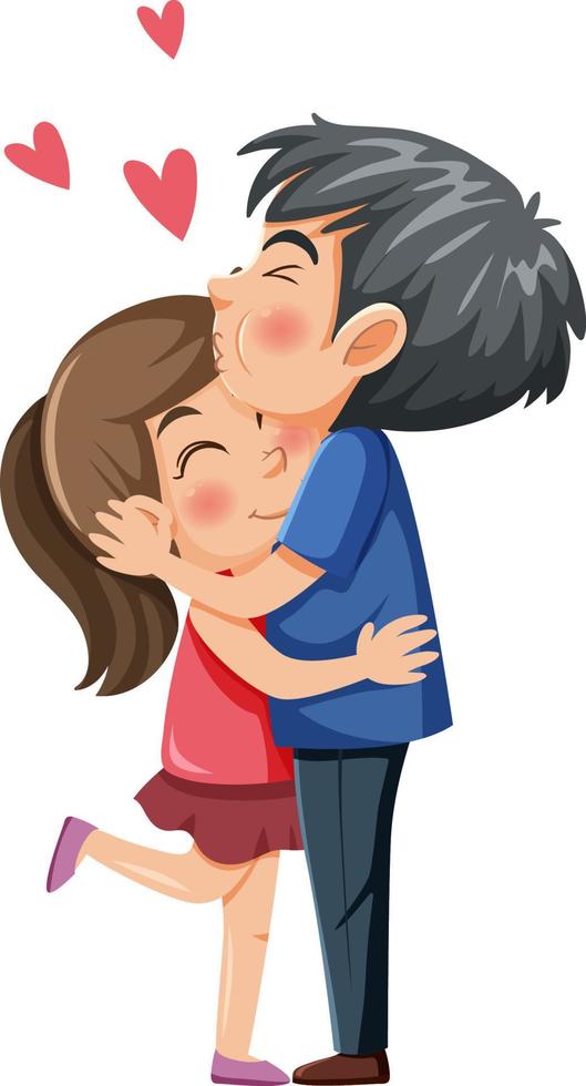 A couple in love on white background vector