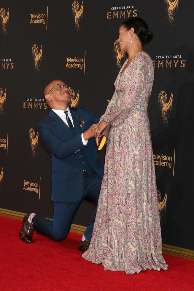 LOS ANGELES   SEP 10 - Ricky Joiner, wife at the 2017 Creative Arts Emmy Awards   Arrivals at the Microsoft Theater on September 10, 2017 in Los Angeles, CA photo