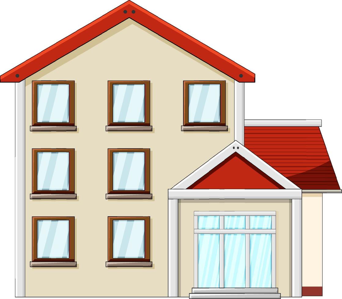 House with red roof vector