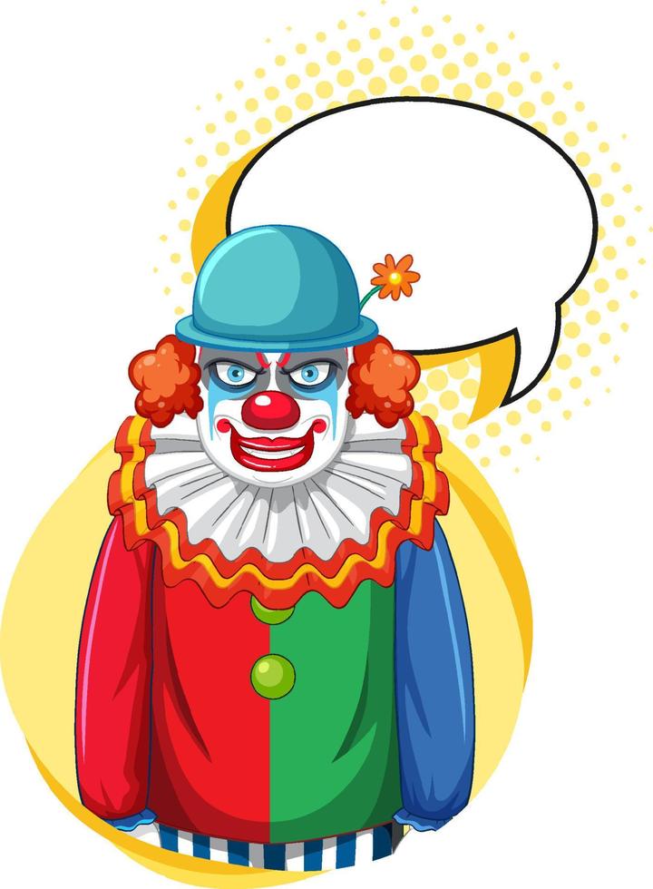 Clown with bubble speech vector