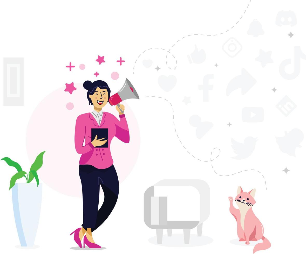 Social Media Marketer vector