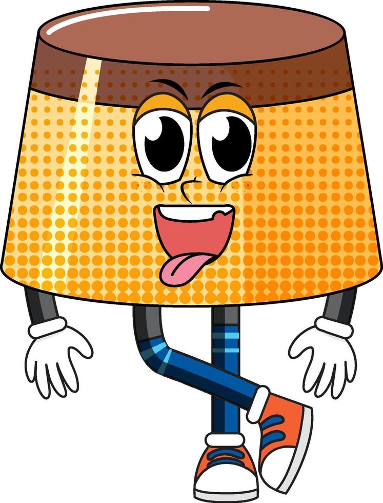 A pudding cartoon character on white background vector