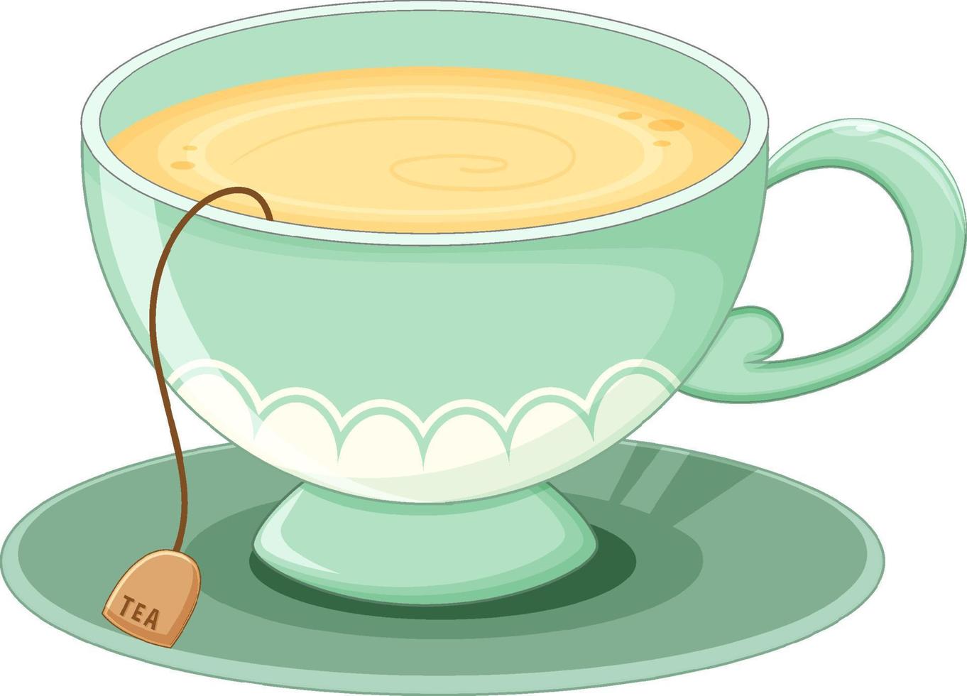 A cup of tea in green colour vector