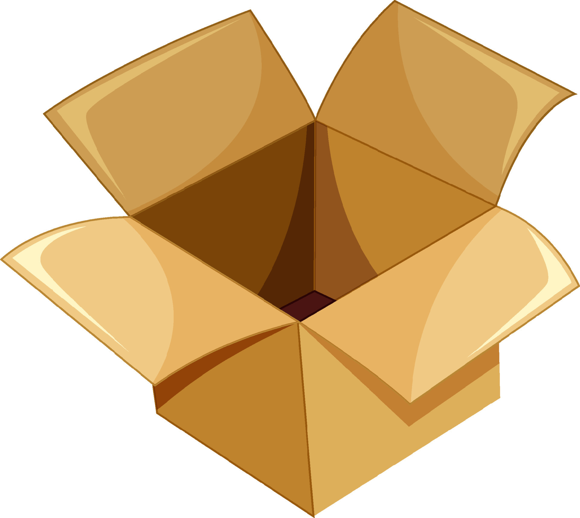 A corrugated box on white background 8190878 Vector Art at Vecteezy