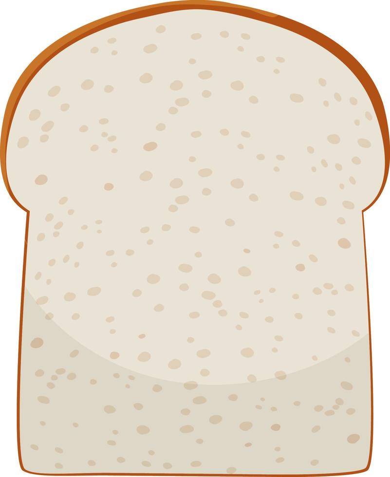 A whole wheat bread on white background vector