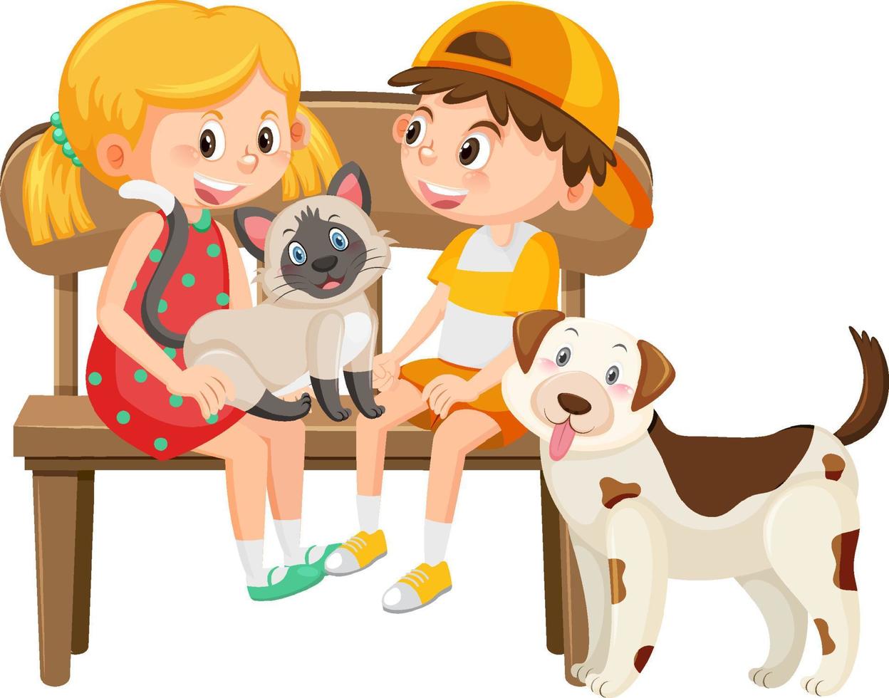 Kids With Pets Vector Art, Icons, and Graphics for Free Download