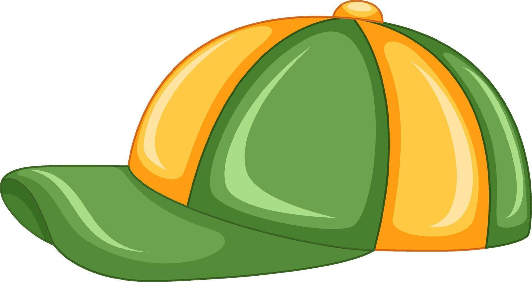 Hat with green and yellow colors vector