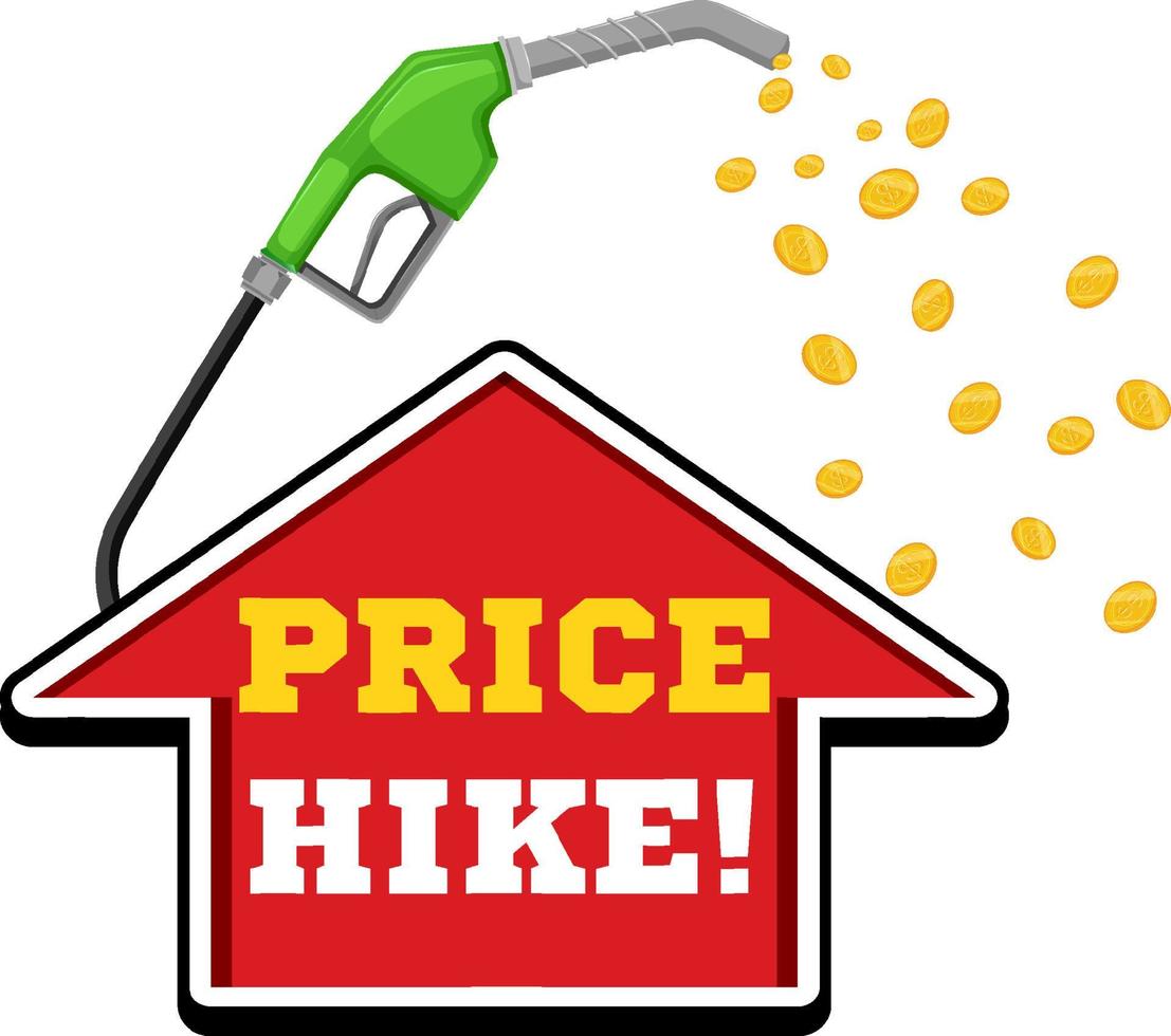 Price Hike logo design with arrow vector