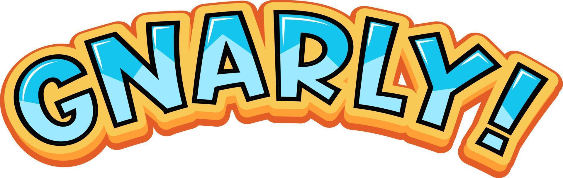 Gnarly isolated word text vector