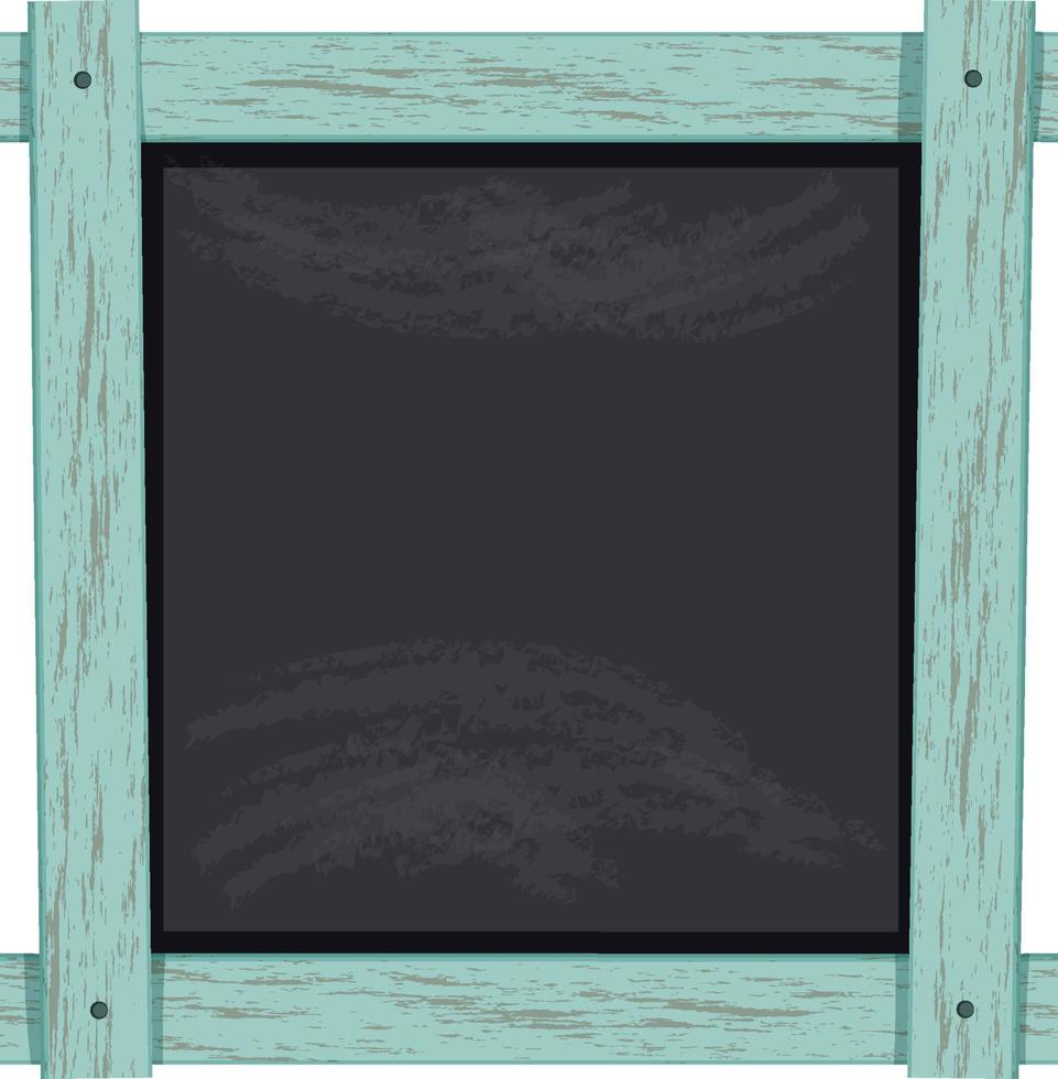 Blackboard with pastel wood frame vector