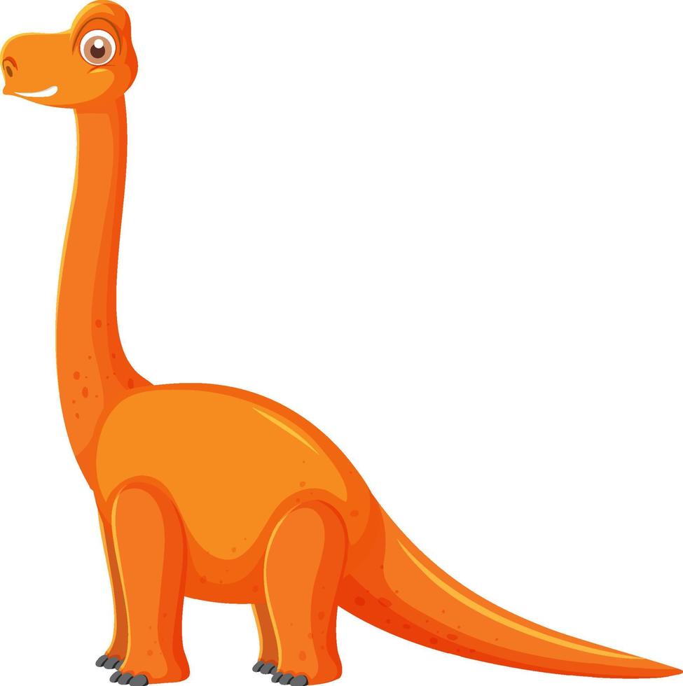 Cute Brachiosaurus Dinosaur Cartoon vector