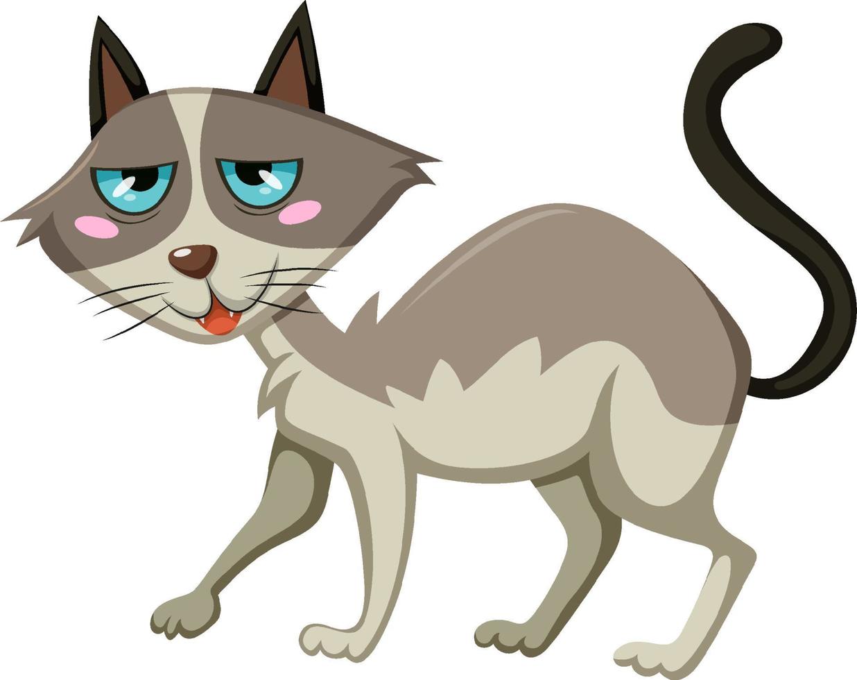 Feline cat in cartoon style vector